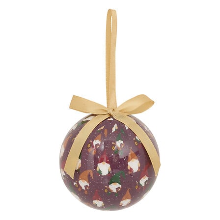 BOULE DE NOËL EN PAPIER - MOTIF GNOME - 75MM