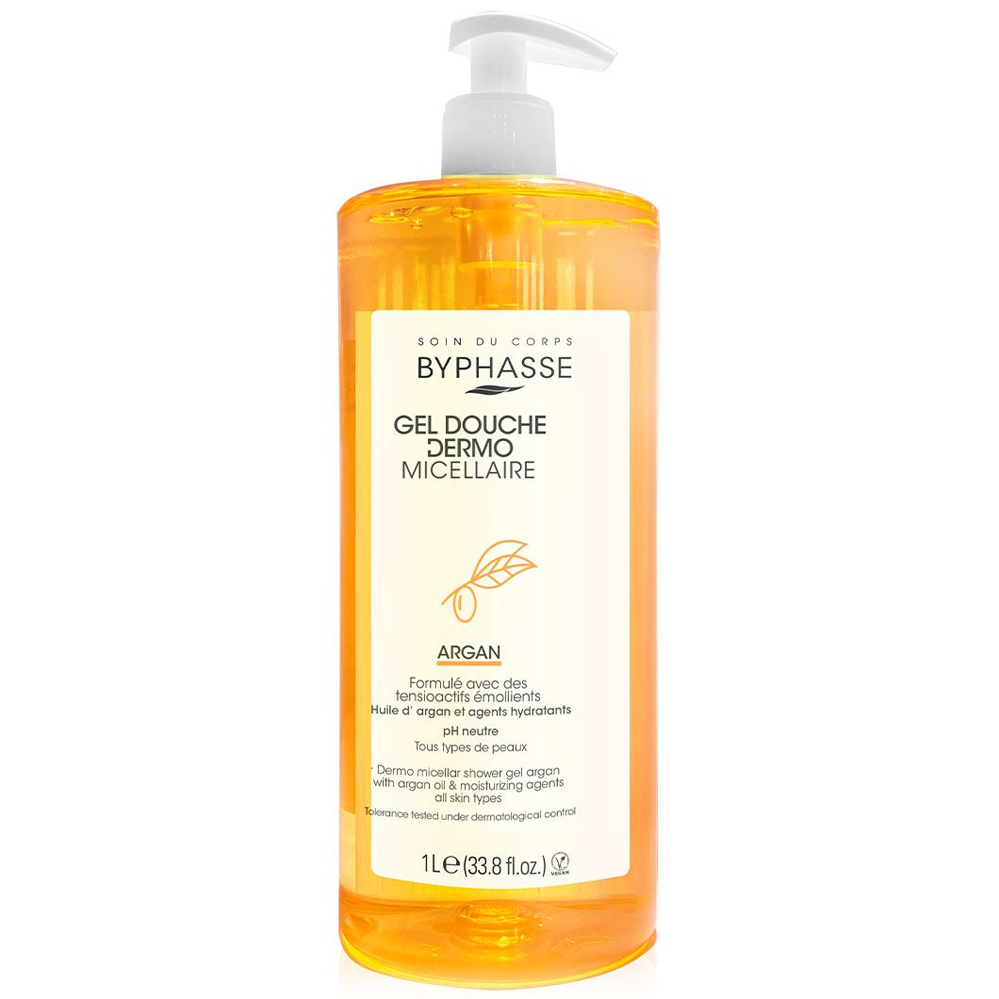 BYPHASSE GEL DOUCHE DERMO MICELLAIRE 1L ARGAN