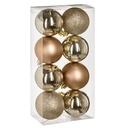 BOULES DE NOËL - 70MM - 8 PIÈCES - OR