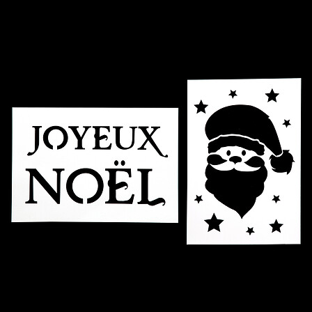 2 POCHOIRS DE NOËL - 21X30CM