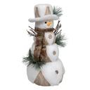 BONHOMME DE NEIGE COMPOSÉ DE 4 BOULES - H45CM