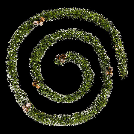 GUIRLANDE DE NOËL VERTE - 75X4X2.7M - FLOQUÉE