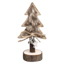 SAPIN EN BOIS AVEC FOURRURE - H16CM