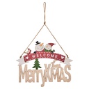 SUJET DE NOËL EN BOIS PANCARTE "JOYEUX NOËL" - L29CM