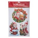 STICKERS PÈRE NOËL OU BONHOMME DE NEIGE EN RELIEF - 29X41CM