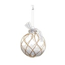 BOULE DE NOËL TRANSPARENTE EN PLASTIQUE AVEC BILLES ET FILET OR - 6 MODÈLES DISPONIBLES - 80MM