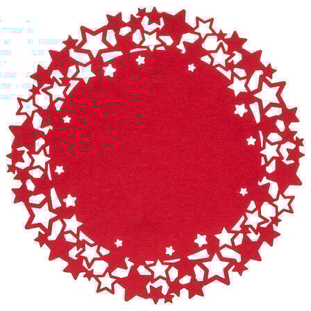 SET DE TABLE EN FORME D'ÉTOILE EN FEUTRINE - D38CM