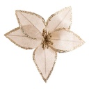 SUJET DE NOËL POINSETTIA BEIGE - 19CM
