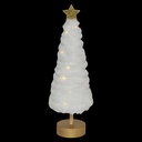 SAPIN EN FOURRURE BLAND AVEC LED -  H38CM