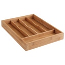 RANGE COUVERTS AVEC 5 COMPARTIMENTS EN BAMBOU