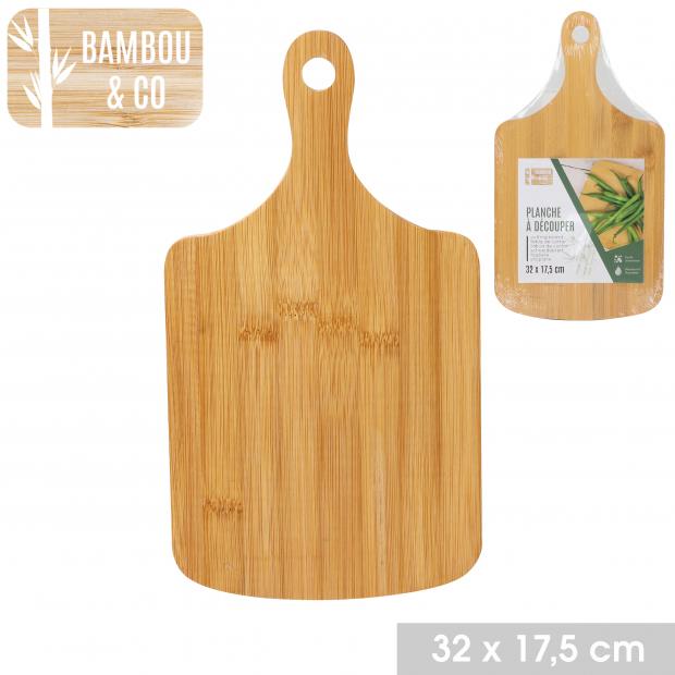 BAMBOU & CO - PLANCHE À DÉCOUPER EN BAMBOU - 32X17,5CM