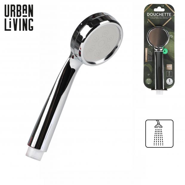 DOUCHE & BAIN - POMMEAU DE DOUCHE BASIC 1 JET EN ABS CHROMÉ