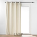 RIDEAU À OEILLETS 140 x 240 CM BOUCLETTE UNIE WOOLY NATUREL