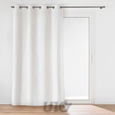 RIDEAU À OEILLETS 140 x 260 CM VELOURS RELIEF SWING BLANC