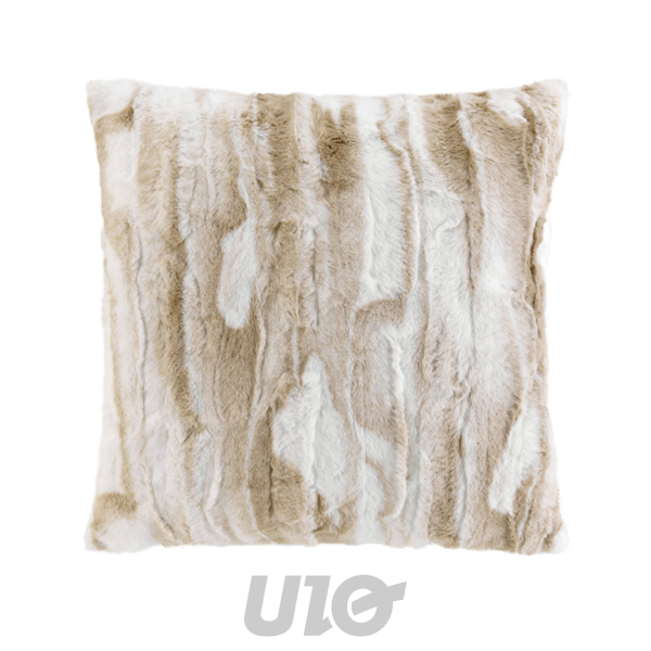 COUSSIN DÉHOUSSABLE 45 x 45 CM IMITATION FOURRURE/VELOURS CHEYENNE