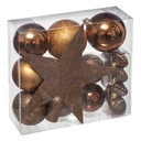 KIT BOULES DE NOËL - 18 PIÈCES - COULEUR BRONZE - D3CMx H4.2CM