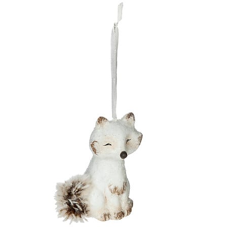 SUJET DE NOËL EN CÉRAMIQUE - ANIMAL ET FOURRURE - H8CM