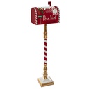 Féeric Boîte aux lettres Père Noël décorative métal rouge 100cm