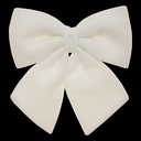 NŒUD DE DÉCORATION EN LAINE BLANC - 40X43CM