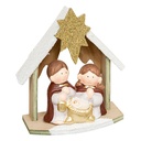 DÉCORATION NATIVITÉ - H15CM - EN MDF ET TERRACOTA