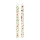 2 BOUGIES BÂTON IMPRIMÉES PÈRE NOËL - 140G