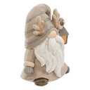 GNOME MARRON EN RÉSINE - H9,5CM -  2 MODÈLES