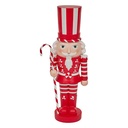 CASSE NOISETTES SUCRE D'ORGE EN MAGNÉSIE - H91CM - ROUGE ET BLANC