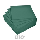 SET DE 40 SERVIETTES MICROGAUFRÉES VITAMINE - 2 PLIS - 38x38CM - VERT SAPIN