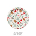 SET DE 6 ASSIETTES EN CARTON - D18.5CM - MOTIF BISCUIT