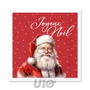 SET DE 20 SERVIETTES EN PAPIER - 3 PLIS - 33x33CM - MOTIF PÈRE NOËL