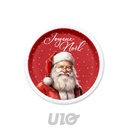 SET DE 6 ASSIETTES EN CARTON - D18.5CM - MOTIF PÈRE NOËL