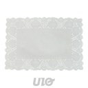 SET DE 12 DENTELLES EN PAPIER -RECTANGLE - 32x45CM - COULEUR BLANC