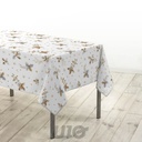 NAPPE RECTANGLE EN POLYESTER - 150x240CM -  IMPRIMÉE GUIDO BLANC