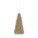 Sujet de Noël en Polystyrène - Sapin avec Piquants - Champagne - H15cm