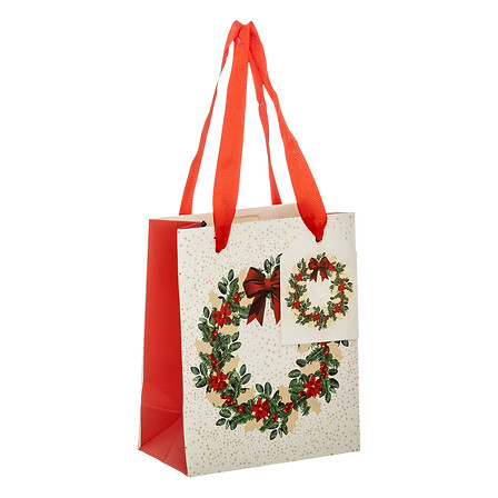 Sac Cadeau Imprimé de Noël - Petite Taille - Dream - L11,5xP6xH14cm