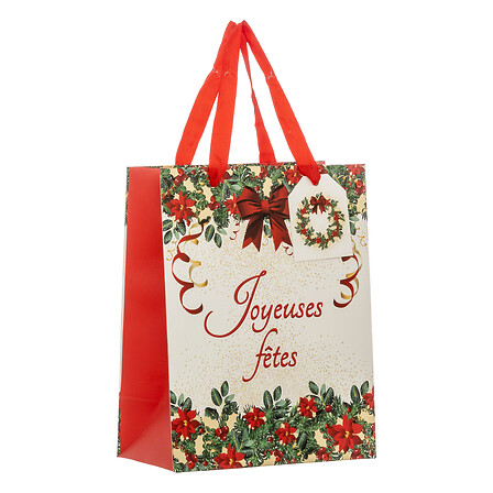 Sac Cadeau Imprimé de Noël - Petite Taille - Dream - L17,8xP9,8x22,9cm