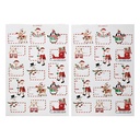 Étiquettes cadeaux - Planche de 30 étiquettes - 14,8x21cm - Autocollantes Décor Père Noël