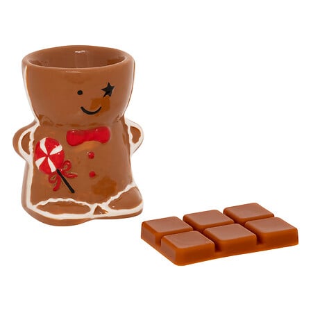 Brûleur pour cire parfumée en forme de pain d'épice