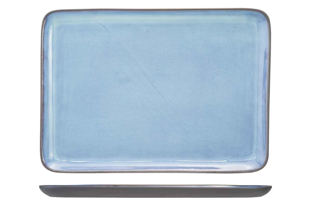 BAIKAL - ASSIETTE RECTANGLE - BLEUE - 31,5X22,5CM