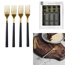 4 FOURCHETTES À DESSERT NOIRES - CHARLOTTE