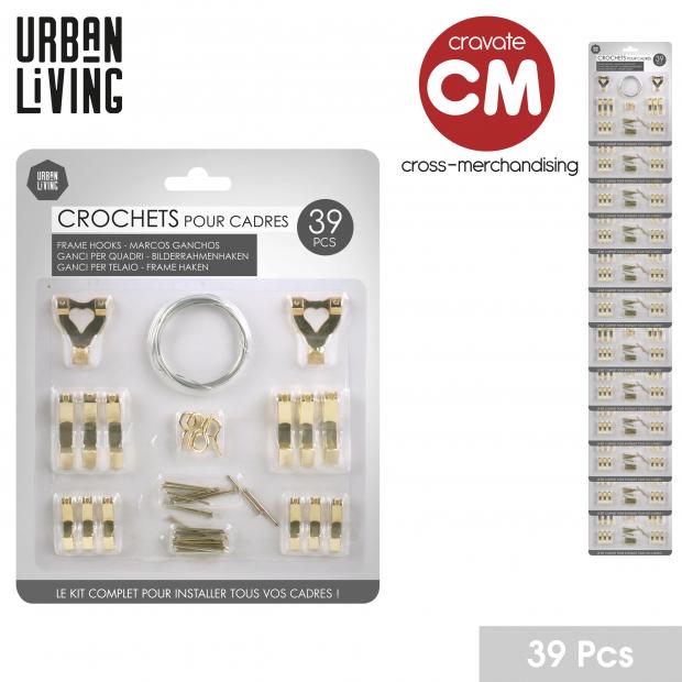 CROCHETS POUR CADRE - 39 PIÈCES
