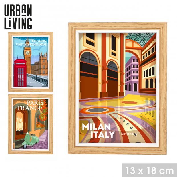 CADRE PHOTO METROPOLYS - 13X18CM - 3 DESIGNS DISPONIBLES