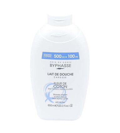 BYPHASSE LAIT DE DOUCHE - 600ML - FLEUR DE COTON