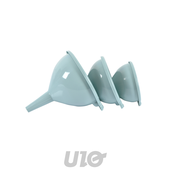 SET DE 3 ENTONNOIRS PLASTIQUE D10CM / D12CM / D14CM BLEU GIVRE