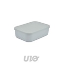 BOITE AVEC COUVERCLE PLASTIQUE 2,5L 24.5*18*H.8CM GRIS