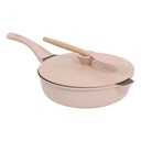 SAUTEUSE AVEC PANIER ET USTENSILE - 28CM - FONTE D'ALUMINIUM - ROSE