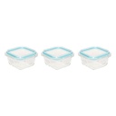 LOT DE 3 BOITES EN VERRE - 0,18L - CLIPEAT