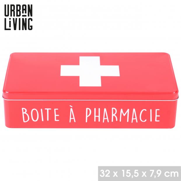 BOITE À PHARMACIE EN MÉTAL 32X15XH8CM