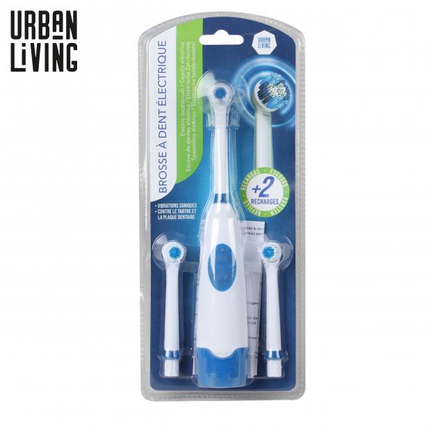 BROSSE À DENT ÉLECTRIQUE AVEC 2 RECHARGES