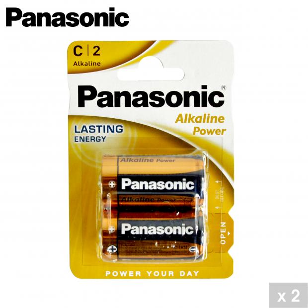 PANASONIC - PILES ALCALINE R14 X2
